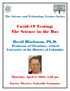Poster for Covid Testing Talk