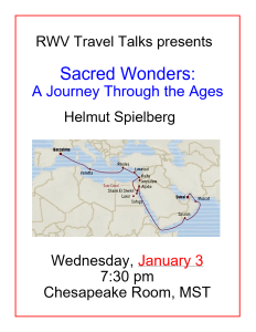 Sacred Wonders, Wednesday, January 3, 2024 7:30pm Chesapeake Room, MST