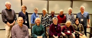 

Left to right standing: Merrill Fisher, Nancy Jordan, Linda Bacon, Martha Watson, Melissa Pumphrey,  Maggie Hayes, Joan McGowan, Doug Hil / Seated left to right: John Dold, Stephanie McConachie, Mina  Wuchenich, Bette Martin, Ellen Lebedow / Members absent from photo: Carolyn Fausnaugh, Kam Langham