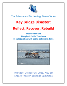 Poster - The Science and Technology Movie Series Key Bridge Disaster: Reflect, Recover, Rebuild