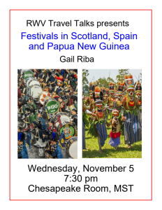 Festivals in Scotland, Spain and Papua New Guinea