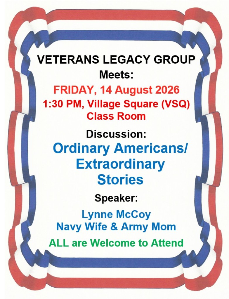 Poster for Vet Group Meeting 14 August 2026